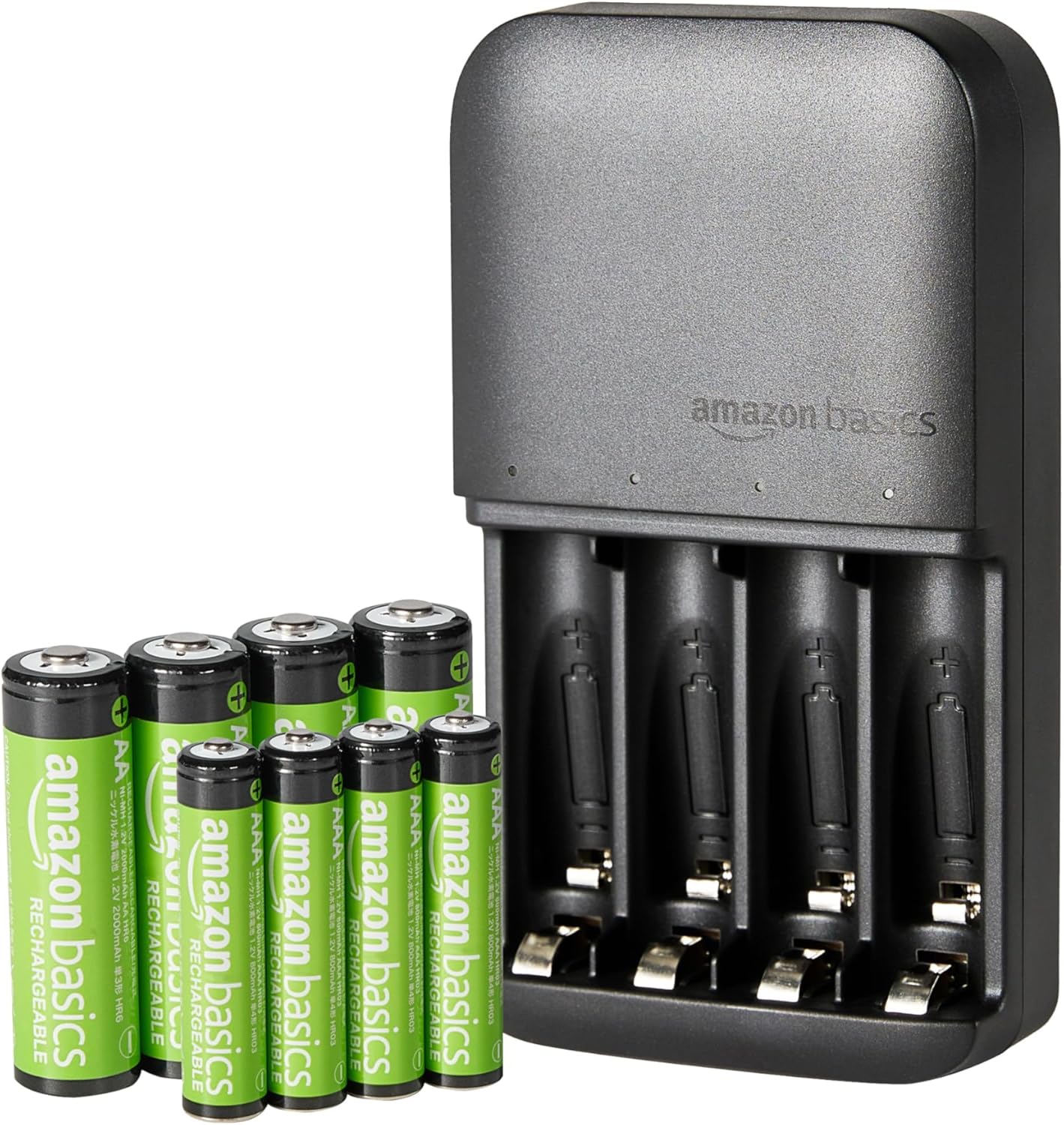 Amazon Basics Pilas Recargables NiMH con Cargador
